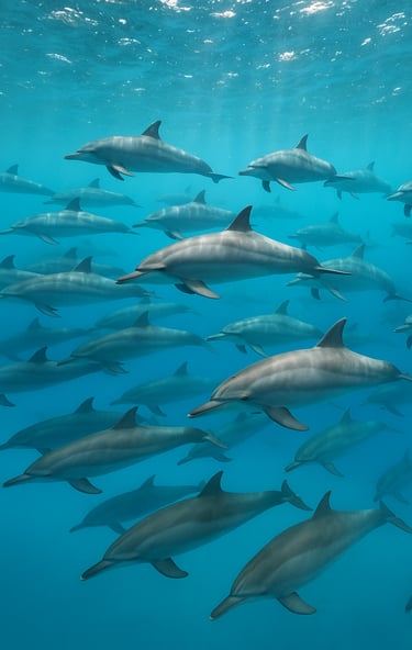 Un banc de dauphins pour la journée mondiale des dauphins