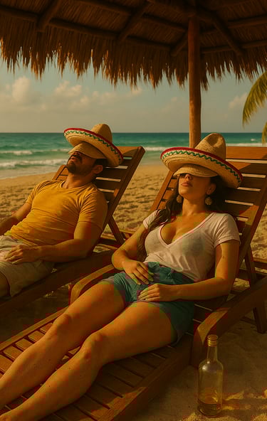 Un couple fait la sieste après avoir bu de la tequila pour la journée nationale de la tequila