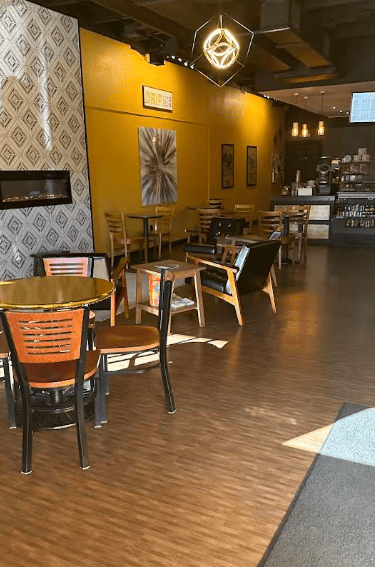 Seating setup inside Drip Coffee House