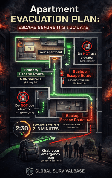 the-infographics-of-appartment-evacuation-plan