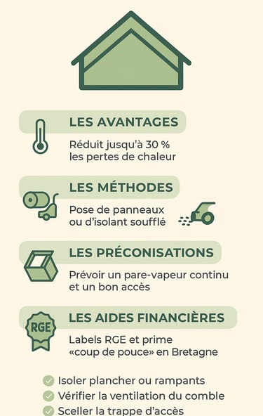 infographie isolation comble expert avantage methode aides mon chauffage breton service