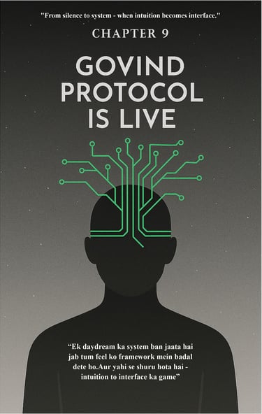 a poster of a man with a circuit boarder