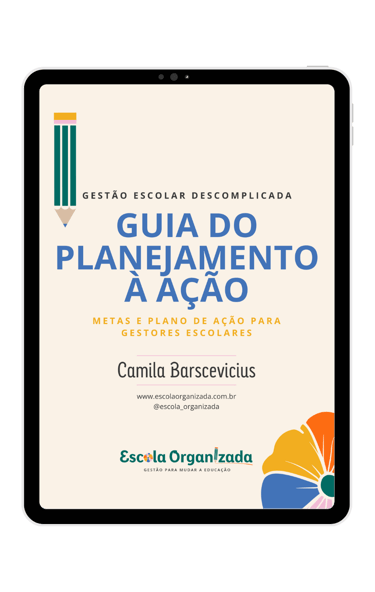 Guia do planejamento à ação em PFD mostrado em um tablet.