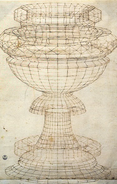 Paolo Ucello’s perspective study of a chalice (1430)