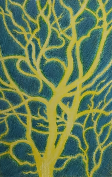 This drawing relates to the previous one and is an imagining of its afterimage 