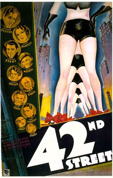 42nd Street (1933) poster – Berkeley’s breakout backstage musical hit