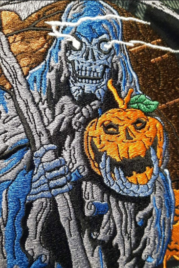 Unique artwear embroidery. Custom your own artwork into embroidery on quality clothing with AJ
