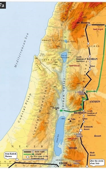 to the Promised Land,  http://www.newtestamentchristians.com/bible-land-maps/ 