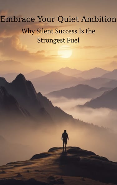 a person standing on a mountain top with a sunset in the background