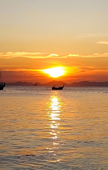 thailand krabi railay west sunset