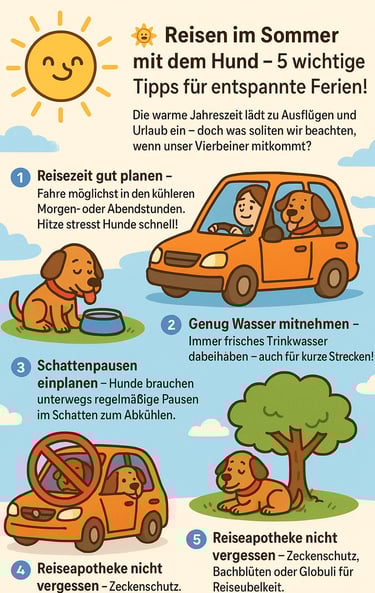 a poster with a picture of a dog in a car