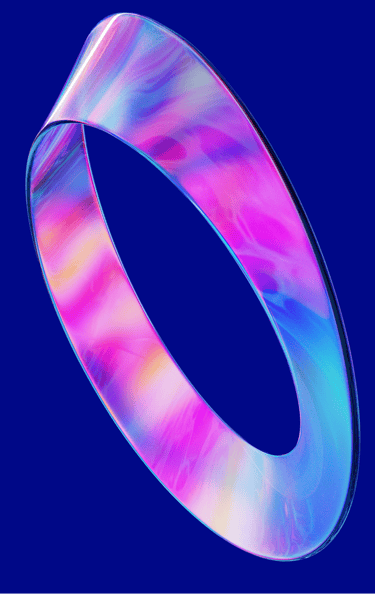 a ring with a colorful colored band