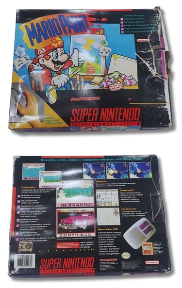 Mario Paint, que permite que se criem desenhos, músicas e animações na tela com a ajuda de um mouse
