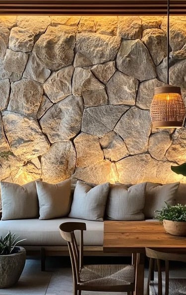 dış mekân taş duvar uygulaması kültür taşı kaplama