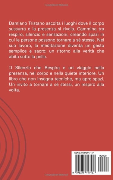 copertina libro "il silenzio che respira" retro