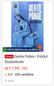 onde comprar gente pobre dostoievski