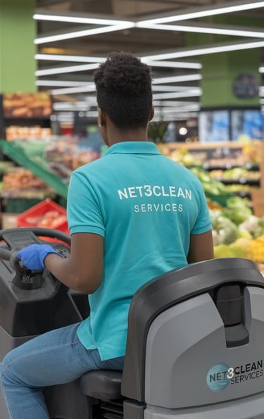 intervention autolaveuse dans super marché