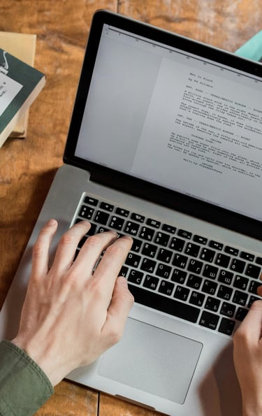 Rédaction sur un ordinateur