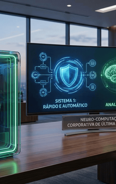 A imagem mostra um computador de última geração mostrando na tela a diferença entre os Sistema 1 e 2