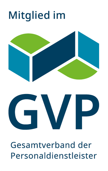 ein Logo vom GVP, Gesamtverband für Personaldienstleister