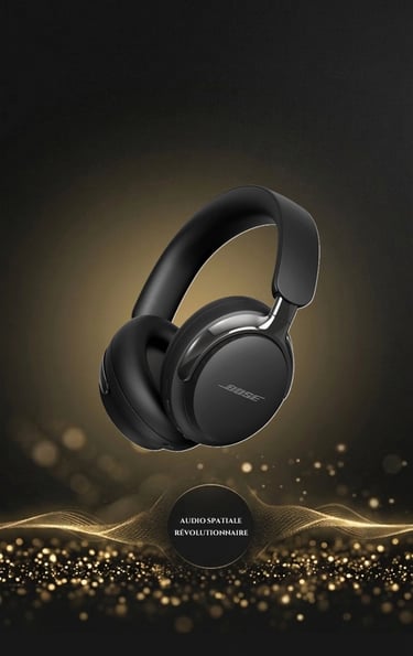 Casque sans fil Bose QuietComfort ultra de 2ème génération noir mention audio spatiale révolutionnaire