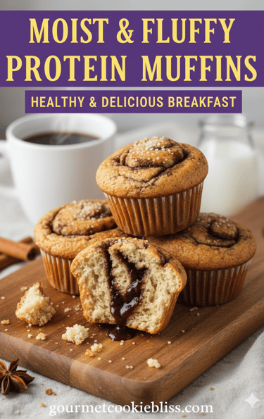 moist & fluffy protein muffins-healthy and delicious breakfast