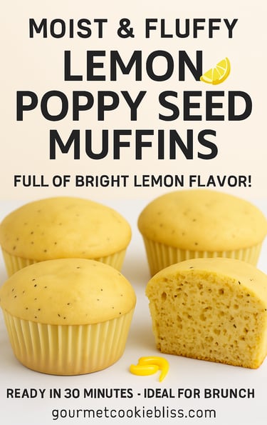 Moist & Fluffy lemon poppy seed muffins