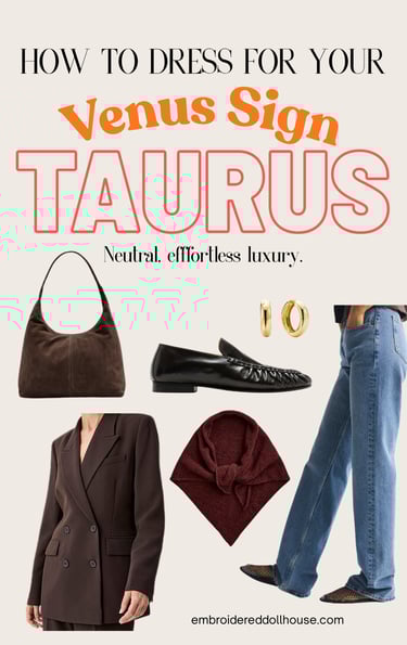 How to dress for your Venus sign picture collage featuring inspiration from zara, abercrombie, simon