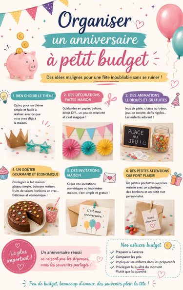 Organiser un anniversaire à petit budget