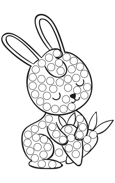 Easter Bunny free dot marker activity