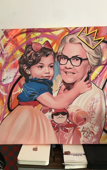 Retrato em Pop-Art de um casal romântico com tons vibrantes - por Sérgio Astral