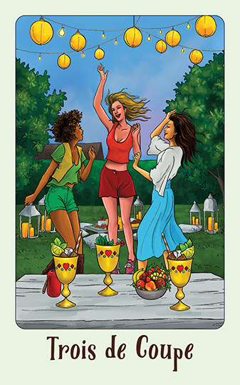 Eden le jeu de la vie Le tarot de jasper trois de coupe