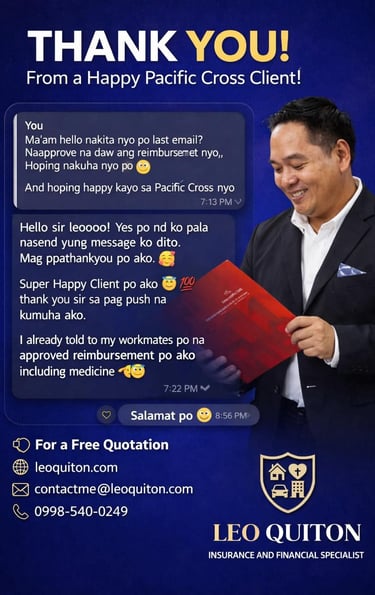 Thank you from a happy Pacific Cross Client