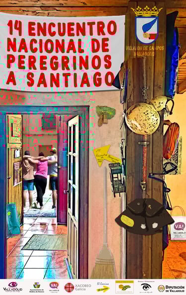 Cartel del 14 Encuentro Nacional de Peregrinos a Santiago. Villalón de Campos, octubre de 2025