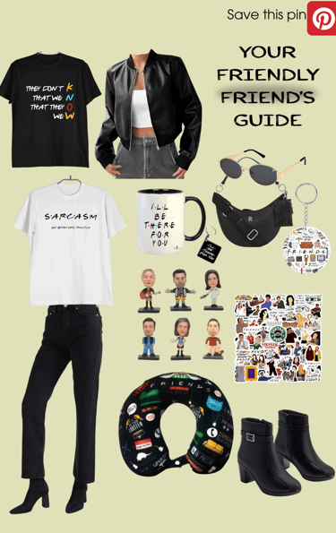 FRIENDS merchandise, t-shirts, jacket, sungless, keychain, boots, stickers, mugs, shop on amazon
