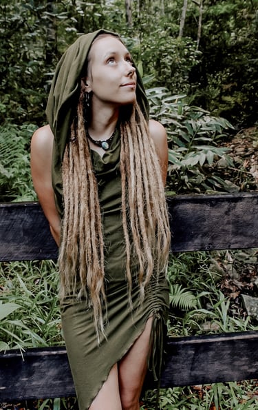 a woman with dreadlocks