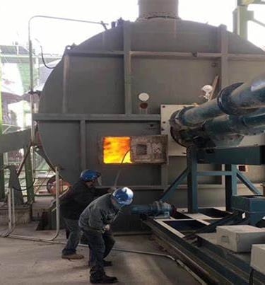 Observing flame in a Kiln Burner