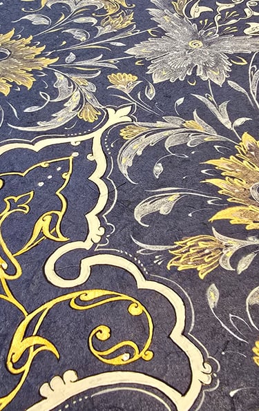 Contemporary Persian gold leaf art by Niloofar K. Afshar"