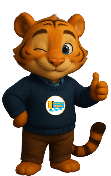 a tiger cubby with a blue sweater and a blue sweater