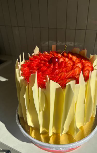 Fraisier chocolat blanc grand