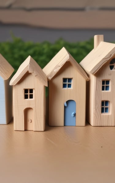 a row of wooden houses in outdoor setting real estate portfolio