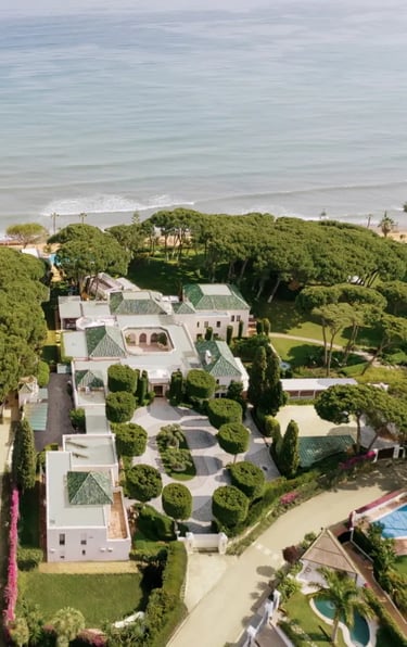 Aerial view of Villa El Rincon by the Mediterranean