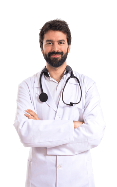 Happy Doctor referring a patient to All Services Home Health for in-home care