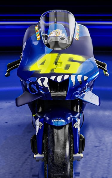livery de una Yamaha de MotoGP inspirada en Valentino Rossi