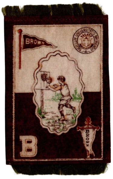 Brown Vintage B33 College Basketball Felt