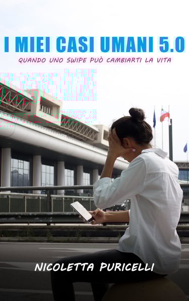 Una ragazza con la mano sulla fronte disperata che guarda il telefonino all'aeroporto di Malpensa