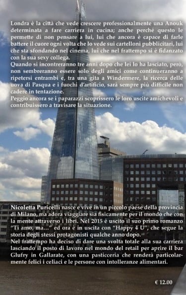 L'edificio Shard fa da sfondo alla sinossi del libro e la biografia dell'autrice