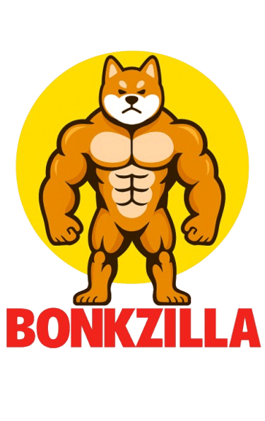 a dog with a dog on the back of a sign that says bonkzi