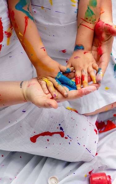 Lancaster PA family paint fight photos by Lancaster PA Photographer