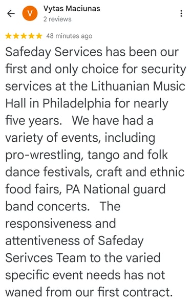 Google 5 Star Review